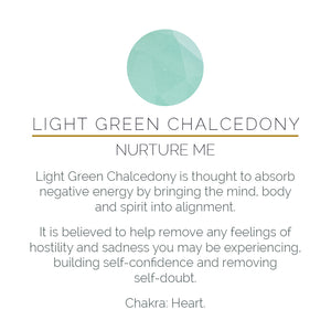 Indu Light Green Chalcedony Gold Ring