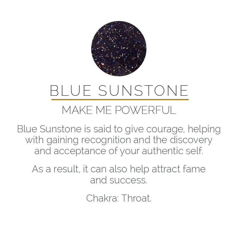 Siren Blue Sunstone Silver Adjustable Ring