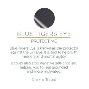 Bella Luna Blue Tigers Eye Silver Ring