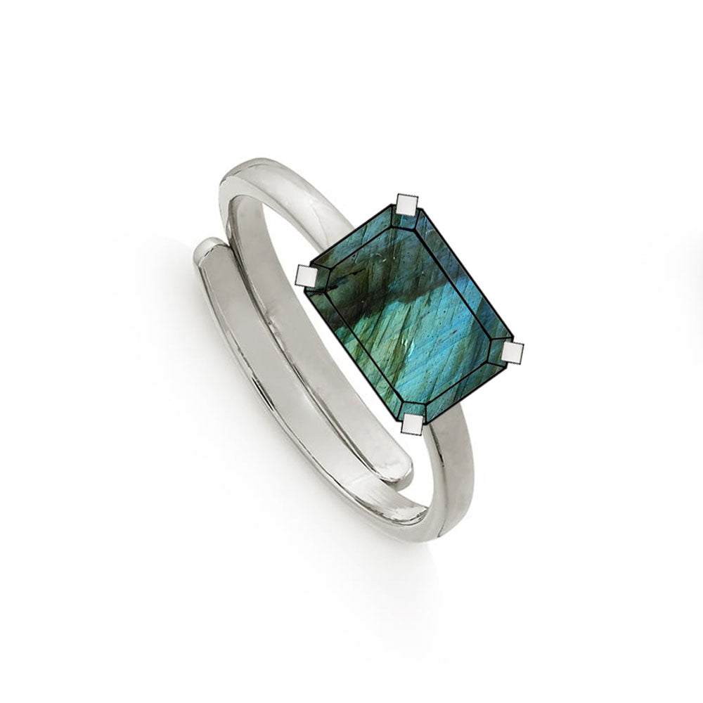 DELORES - THE SILVER ADJUSTABLE RING DESIGNED BY YOU