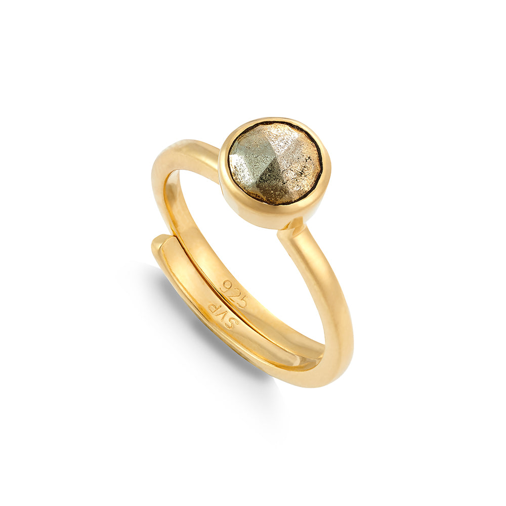 Shine On Hope Pyrite Gold Ring