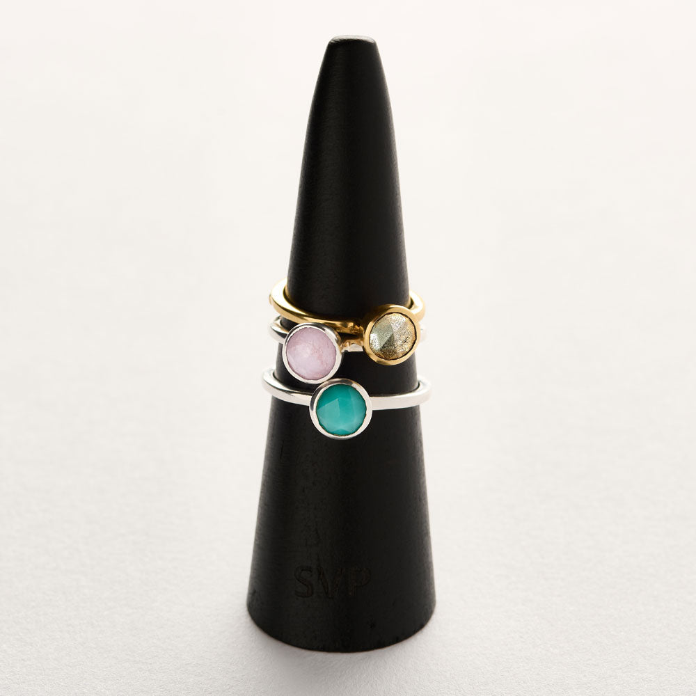 Indu Turquoise Silver Adjustable Ring