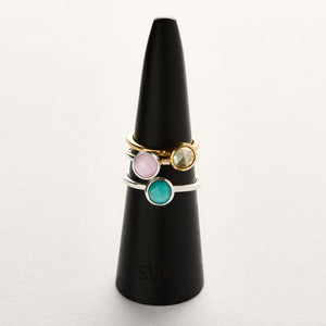 Indu Pink Opal Gold Adjustable Ring