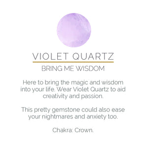 Audie Violet Quartz Gold Adjustable Ring