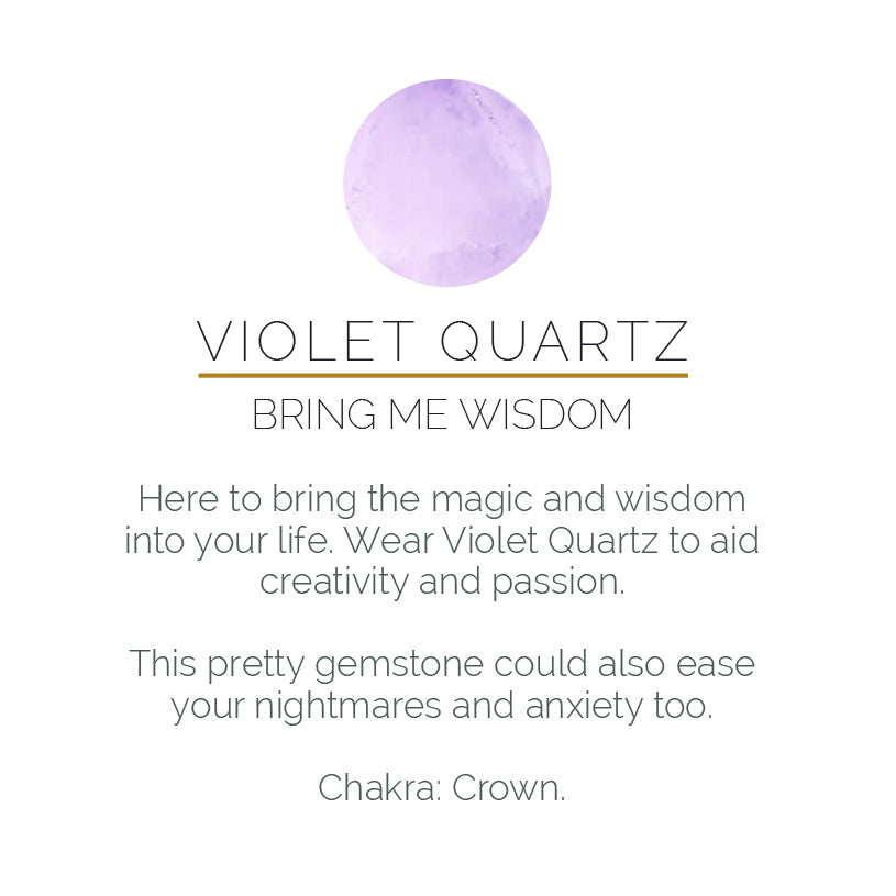 Audie Violet Quartz Silver Adjustable Ring